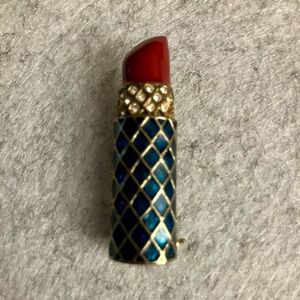 Vintage Lipstick Brooch